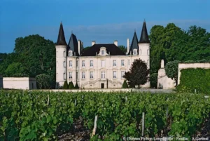 Ex-Chateau wines are highly sought after due to their perfect provenance. The image shows a chateau from Bordeaux. 